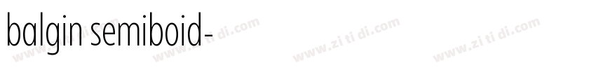 balgin semiboid字体转换